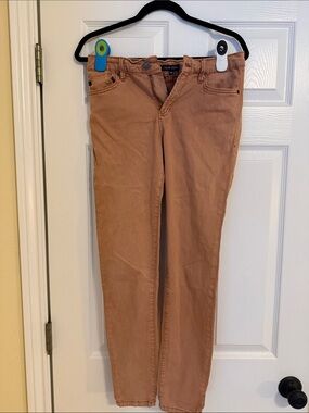 Dear John Slim Straight Pants — Muted Terracotta
